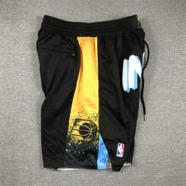 Pantalon Corto De Bolsillo Indiana Pacers 2024 Negro/Amarillo
