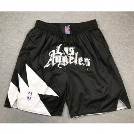 Pantalón Corto De Bolsillo Los Angeles Clippers 2024 Negro/Blanco Statement Edition