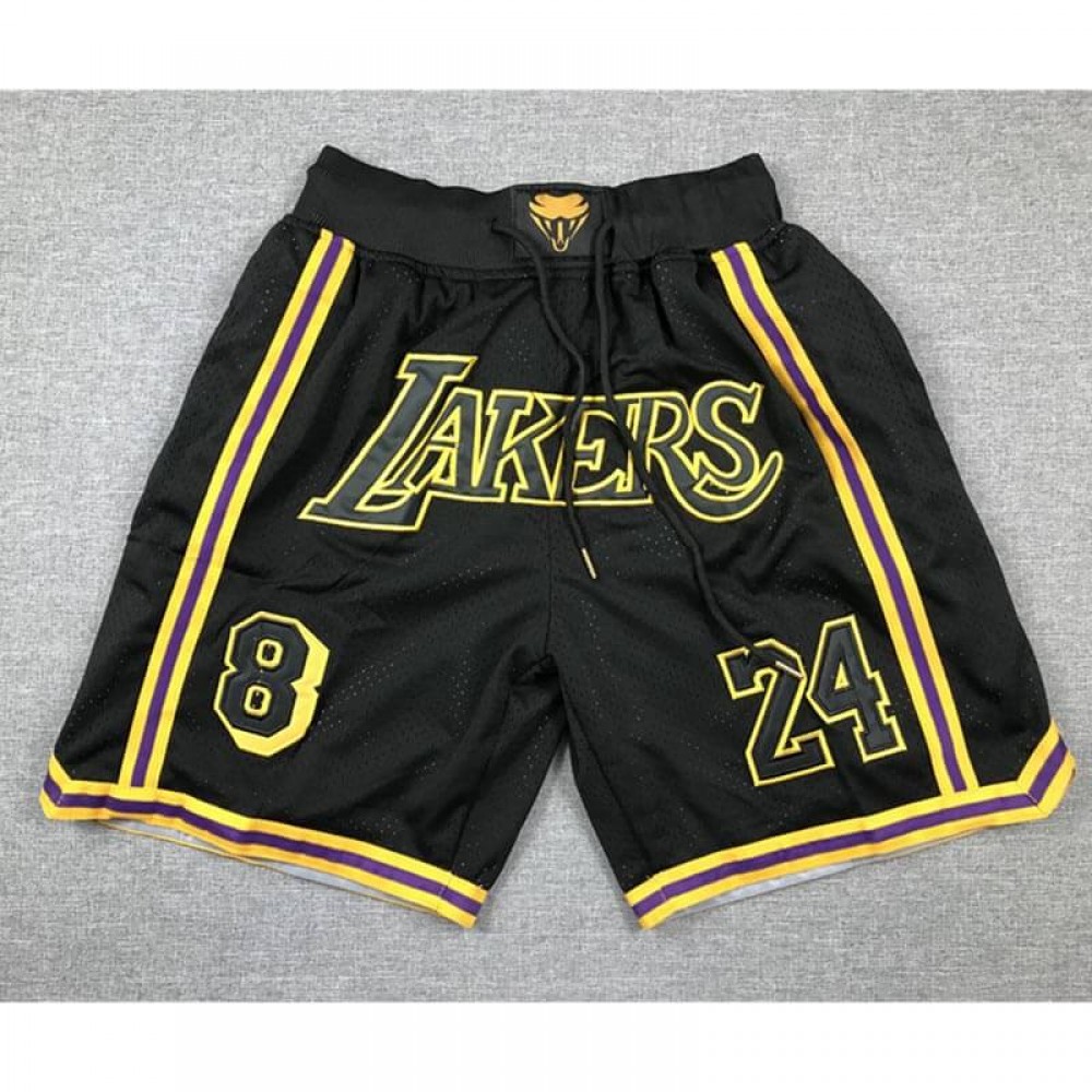 Pantalón Corto De Bolsillo Los Angeles Lakers 2024 Negro 8/24