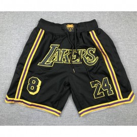 Pantalón Corto De Bolsillo Los Angeles Lakers 2024 Negro 8/24