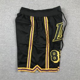 Pantalón Corto De Bolsillo Los Angeles Lakers 2024 Negro 8/24