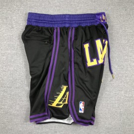 Pantalón Corto De Bolsillo Los Angeles Lakers 2024 Negro/Morado City Edition Pantalón Corto De Bolsillo Los Angeles Lakers 2024 Negro/Morado City Edition