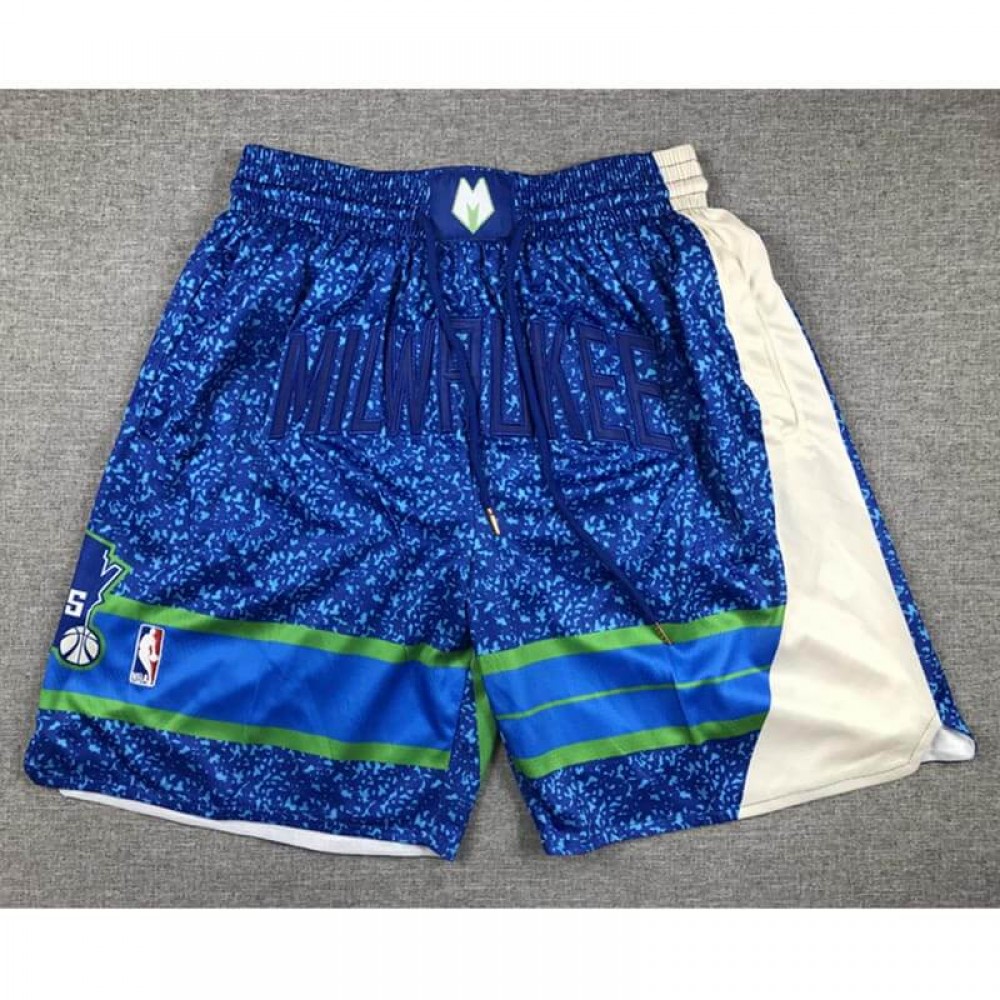 Pantalón Corto De Bolsillo Milwaukee Bucks 2024 Azul City Edition