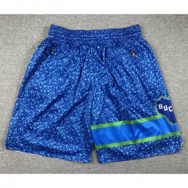 Pantalón Corto De Bolsillo Milwaukee Bucks 2024 Azul City Edition