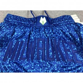 Pantalón Corto De Bolsillo Milwaukee Bucks 2024 Azul City Edition