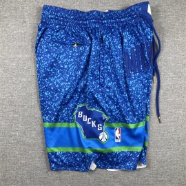 Pantalón Corto De Bolsillo Milwaukee Bucks 2024 Azul City Edition