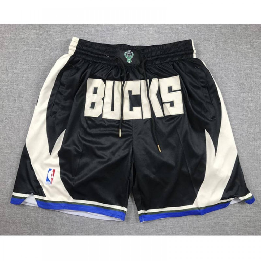 Pantalón Corto De Bolsillo Milwaukee Bucks 2024 Negro Statement Edition