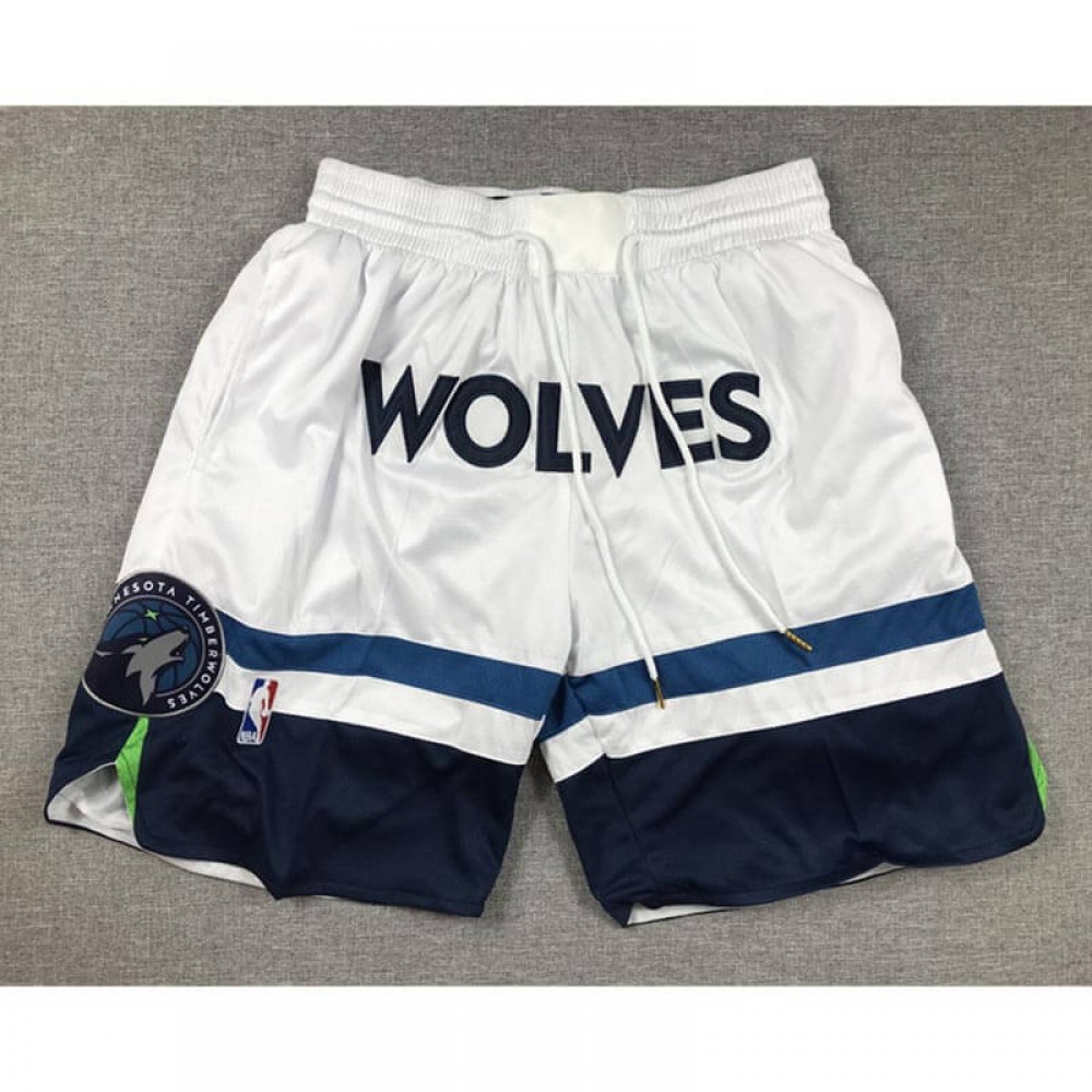 Pantalón Corto De Bolsillo Minnesota Timberwolves 2024 Blanco/Azul