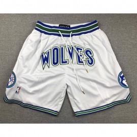 Pantalón Corto De Bolsillo Minnesota Timberwolves 2024 Blanco Clásico Edición