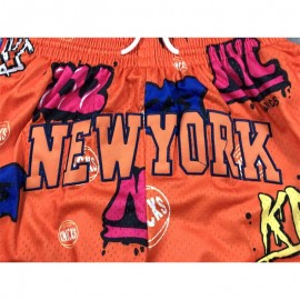 Pantalón Corto De Bolsillo New York Knicks 2024 Grafiti Naranja