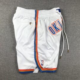 Pantalón Corto De Bolsillo Oklahoma City Thunder 2024 Blanco Pantalón Corto De Bolsillo Oklahoma City Thunder 2024 Blanco