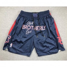 Pantalón Corto De Bolsillo Philadelphia 76ers 2024 Azul Oscuro City Edition
