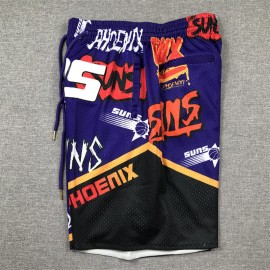Pantalón Corto De Bolsillo Phoenix Suns 2024 Grafiti Morado