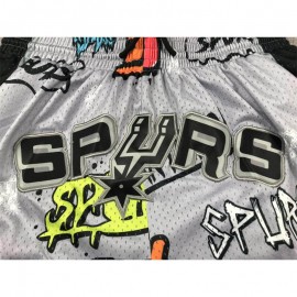 Pantalon Corto De Bolsillo San Antonio Spurs 2024 Grafiti Gris
