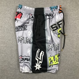 Pantalon Corto De Bolsillo San Antonio Spurs 2024 Grafiti Gris