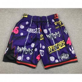 Pantalon Corto De Bolsillo Toronto Raptors 2024 Grafiti Morado  Pantalon Corto De Bolsillo Toronto Raptors 2024 Grafiti Morado