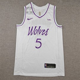 Camiseta Anthony Edwards #5 Minnesota Timberwolves 2024 Blanco