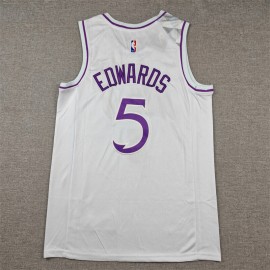 Camiseta Anthony Edwards #5 Minnesota Timberwolves 2024 Blanco Camiseta Anthony Edwards #5 Minnesota Timberwolves 2024 Blanco