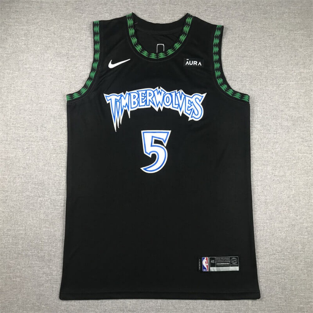Camiseta Anthony Edwards #5 Minnesota Timberwolves Edición Clasico Negro Camiseta Anthony Edwards #5 Minnesota Timberwolves Edición Clasico Negro