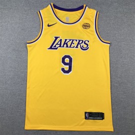 Camiseta Bronny James #9 Los Angeles Lakers 2024 Amarillo