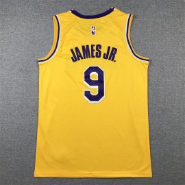 Camiseta Bronny James #9 Los Angeles Lakers 2024 Amarillo Camiseta Bronny James #9 Los Angeles Lakers 2024 Amarillo