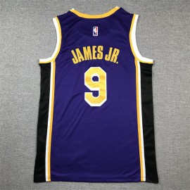 Camiseta Bronny James #9 Los Angeles Lakers 2024 Morado Camiseta Bronny James #9 Los Angeles Lakers 2024 Morado
