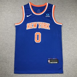 Camiseta Donte DiVincenzo #0 New York Knicks 2024 Azul