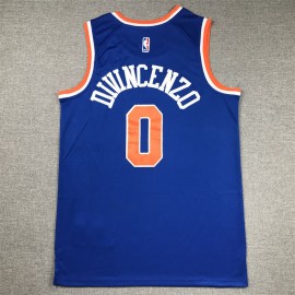 Camiseta Donte DiVincenzo #0 New York Knicks 2024 Azul Camiseta Donte DiVincenzo #0 New York Knicks 2024 Azul