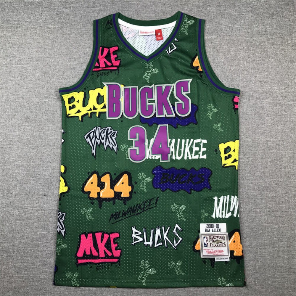 Camiseta Giannis Antetokounmpo #34 Milwaukee Bucks 2024 Grafiti Verde Camiseta Giannis Antetokounmpo #34 Milwaukee Bucks 2024 Grafiti Verde
