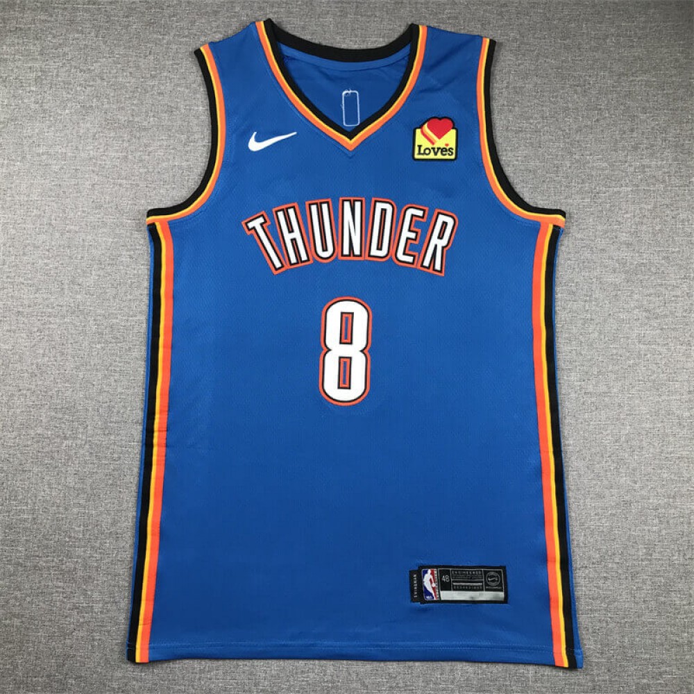 Camiseta Jalen Williams #8 Oklahoma City Thunder 2024 Azul Camiseta Jalen Williams #8 Oklahoma City Thunder 2024 Azul