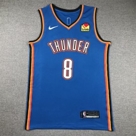 Camiseta Jalen Williams #8 Oklahoma City Thunder 2024 Azul