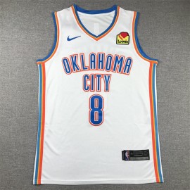 Camiseta Jalen Williams #8 Oklahoma City Thunder 2024 Blanco