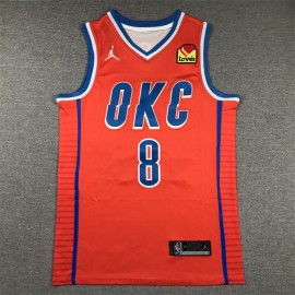Camiseta Jalen Williams #8 Oklahoma City Thunder 2024 Naranja Statement Edition