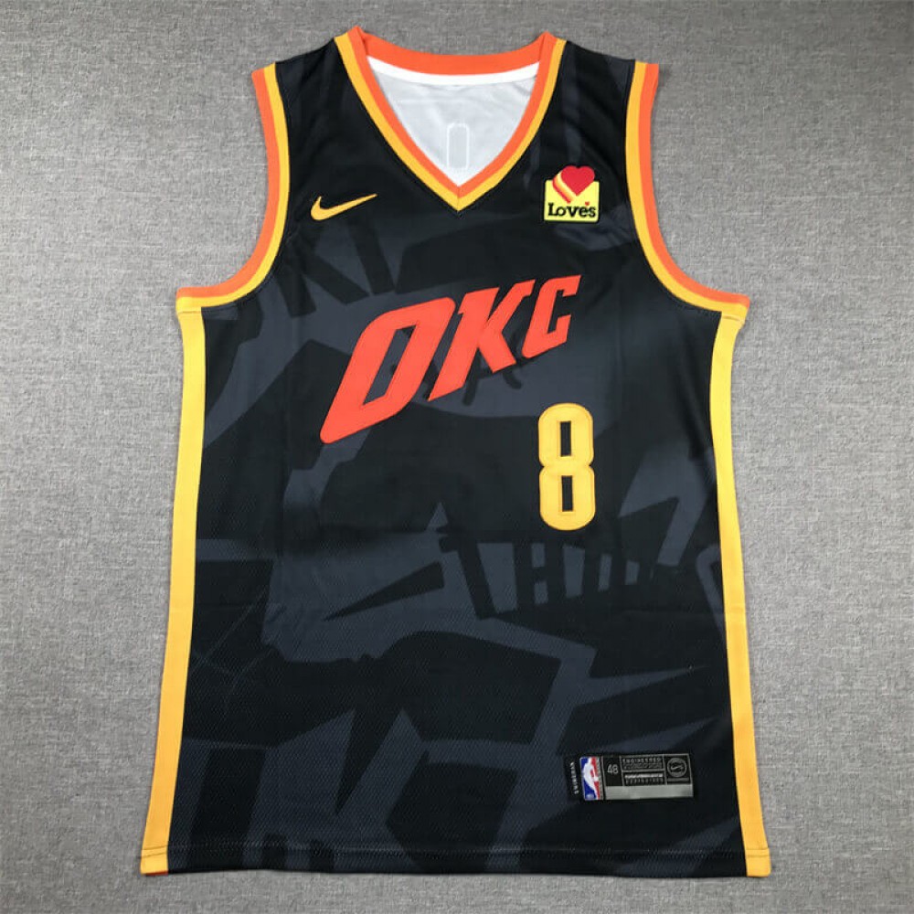 Camiseta Jalen Williams #8 Oklahoma City Thunder 2024 Negro City Edition Camiseta Jalen Williams #8 Oklahoma City Thunder 2024 Negro City Edition