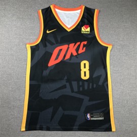 Camiseta Jalen Williams #8 Oklahoma City Thunder 2024 Negro City Edition
