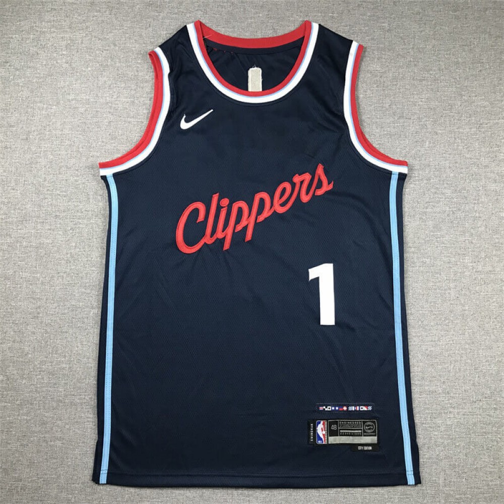 Camiseta James Harden #1 Los Angeles Clippers 2024 Azul Marino Camiseta James Harden #1 Los Angeles Clippers 2024 Azul Marino