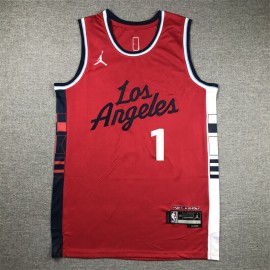Camiseta James Harden #1 Los Angeles Clippers 2024 Rojo