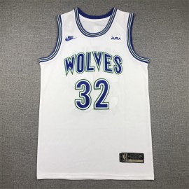 Camiseta Karl-Anthony Towns #32 Minnesota Timberwolves Blanco Edición Clasico