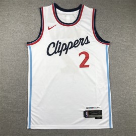 Camiseta Kawhi Leonard #2 Los Angeles Clippers 2024 Blanco