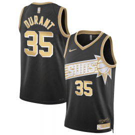 Camiseta Kevin Durant #35 Phoenix Suns 2024 Negro/Oro Select Series