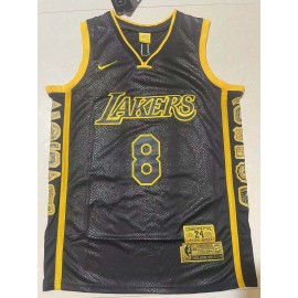 Camiseta Kobe Bryant #8/24 Los Angeles Lakers 2024 Negro/Amarillo