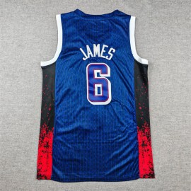 Camiseta LeBron James #6 USA Dream Team 2024 Edición Olímpica París Azul Camiseta LeBron James #6 USA Dream Team 2024 Edición Olímpica París Azul