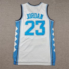 Camiseta Michael Jordan #23 NCAA Blanco/Azul  Camiseta Michael Jordan #23 NCAA Blanco/Azul