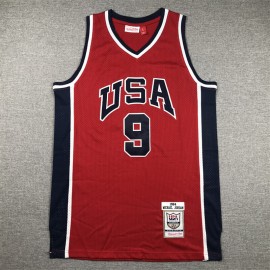 Camiseta Michael Jordan #9 USA 1984 Rojo Edición Clasico