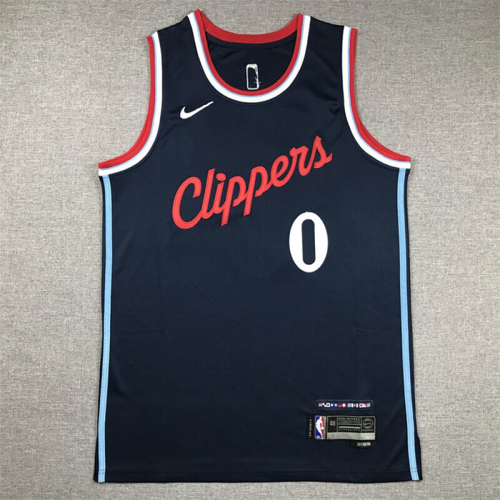 Camiseta Russell Westbrook #0 Los Angeles Clippers 2024 Azul Marino Camiseta Russell Westbrook #0 Los Angeles Clippers 2024 Azul Marino