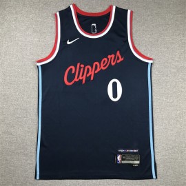 Camiseta Russell Westbrook #0 Los Angeles Clippers 2024 Azul Marino