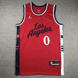 Camiseta Russell Westbrook #0 Los Angeles Clippers 2024 Rojo