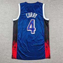 Camiseta Stephen Curry #4 USA Dream Team 2024 Edición Olímpica París Azul Camiseta Stephen Curry #4 USA Dream Team 2024 Edición Olímpica París Azul