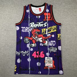 Camiseta Tracy McGrady #1 Toronto Raptors 2024 Grafiti Púrpura