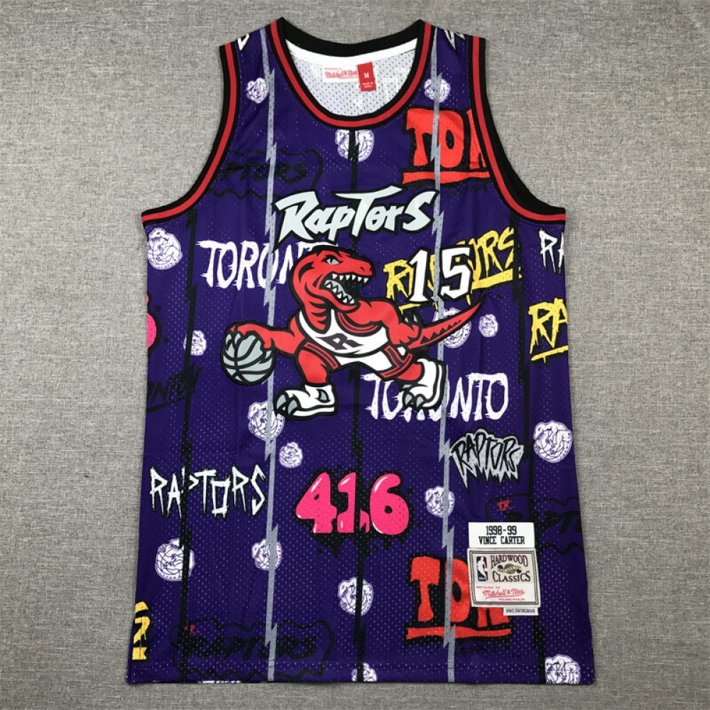 Camiseta Vince Carter #15 Toronto Raptors 2024 Grafiti Púrpura Camiseta Vince Carter #15 Toronto Raptors 2024 Grafiti Púrpura